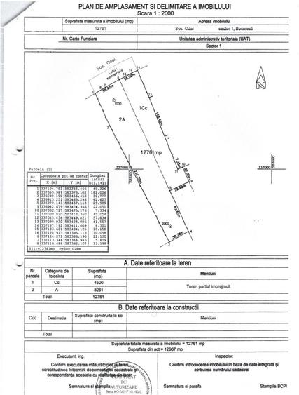 Teren Construcții intravilan de 12761 mp, în DN 1