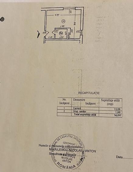 Garsonieră semidecomandată în P-ța Reșița