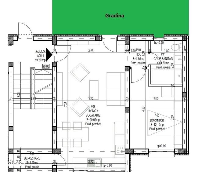 Apartament cu 2 camere în Albești
