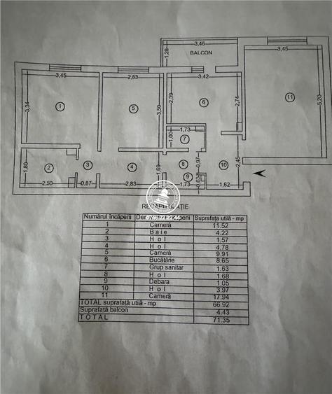 Apartament cu 3 camere decomandat în Nicolina
