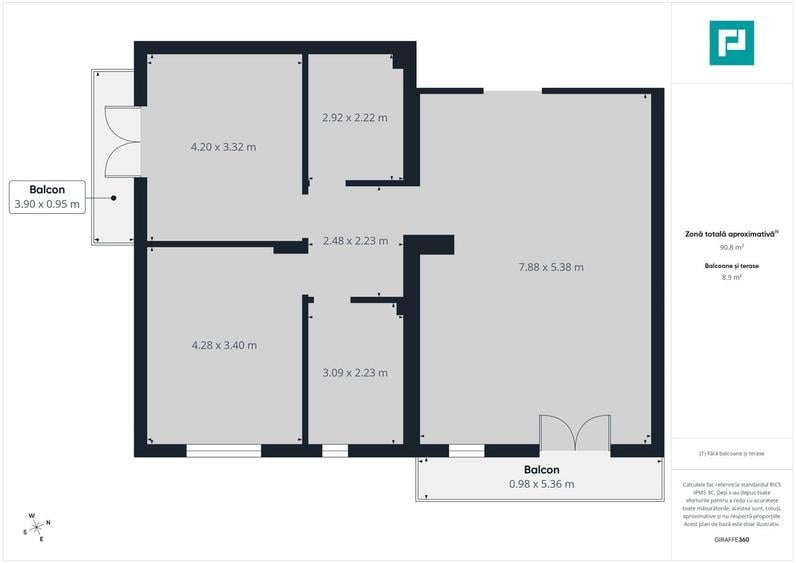 Apartament cu 3 camere în Sântandrei