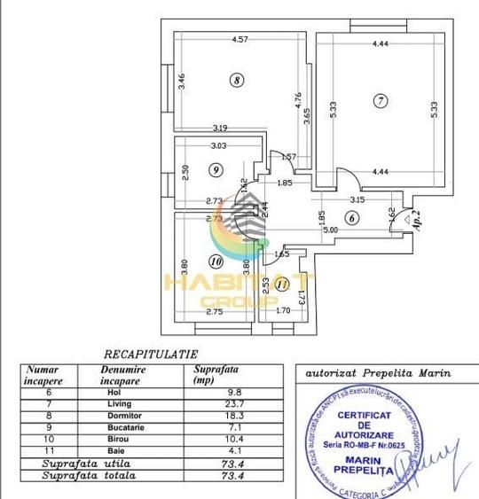 Apartament cu 3 camere decomandat în Brâncoveanu