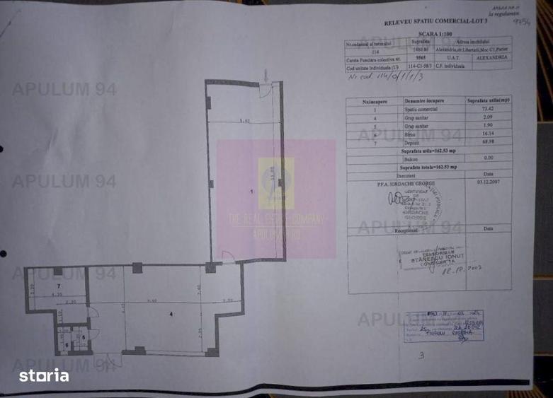 Spațiu comercial, de 163 mp, în Central