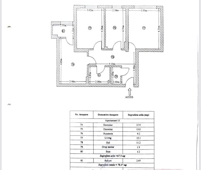 Apartament cu 3 camere decomandat în Drumul Taberei