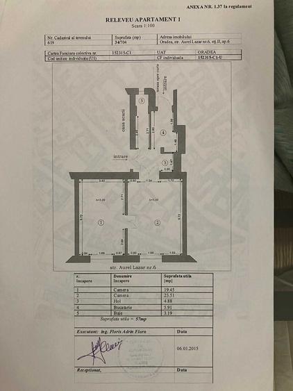 Apartament cu 3 camere semidecomandat în Ultracentral