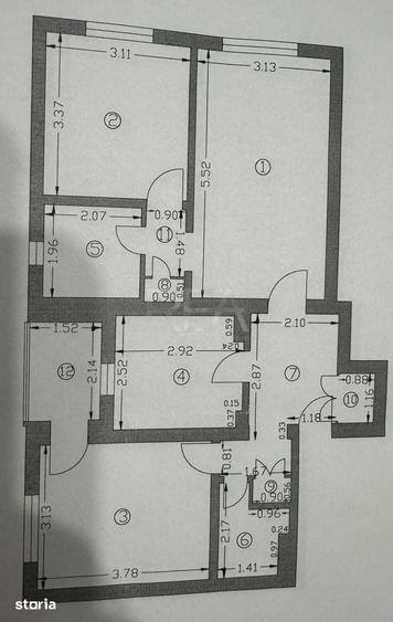 Apartament cu 3 camere decomandat în Dristor