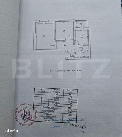 Apartament cu 2 camere decomandat, mobilat în Nicolina