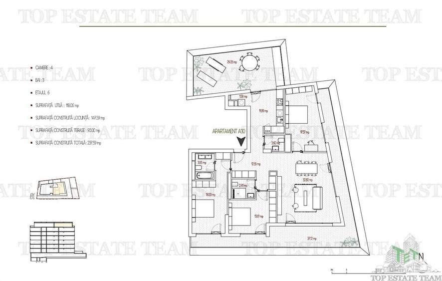 Penthouse 4 Camere, 66mp terasa, bloc Boutique, Bucuresti, Parcul Op - 8
