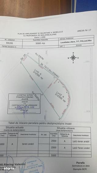 Teren de 5000 mp, în Jilava