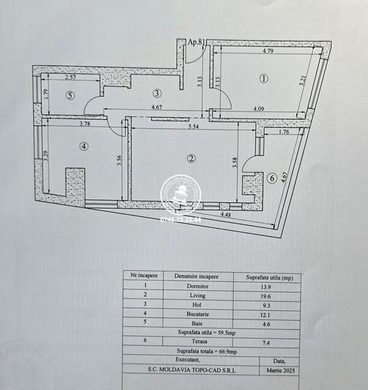 Apartament cu 2 camere decomandat în Tătărași