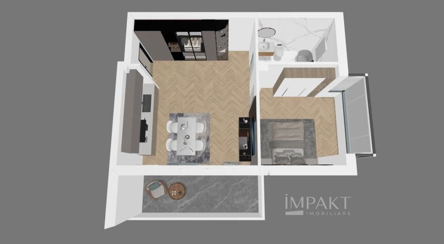 Apartament cu 2 camere semidecomandat în Florești