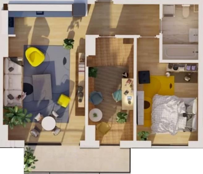 Apartament cu 2 camere în Energia
