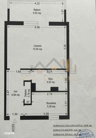 Apartament 2 camere | Et.2, 37 mp - Zona Dambovita - 1