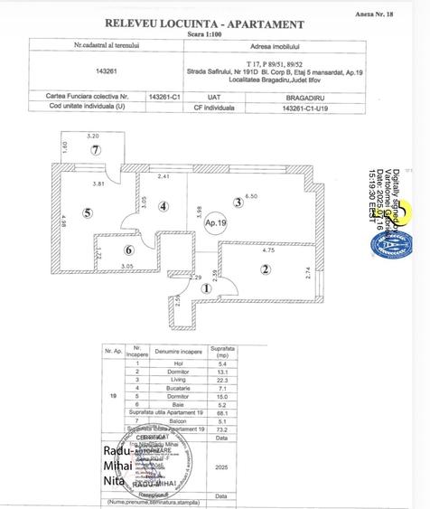Apartament cu 3 camere în Central