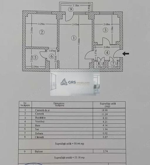 Apartament cu 2 camere semidecomandat, mobilat în Câmpia Libertății