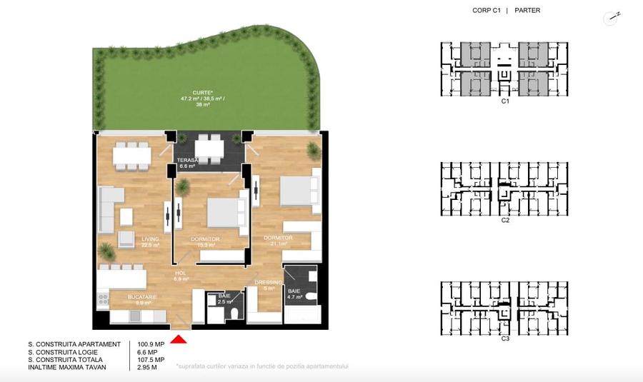 Apartament 3 Camere Pipera | Millo 8 | Modern, gradina & terasa | Investitie - 4