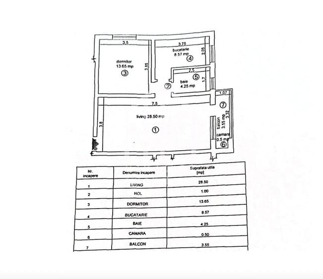 Apartament cu 2 camere în Central