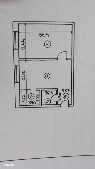 Studio decomandat, 30 mp, etaj 1/4, centrala proprie, Rahova - 2