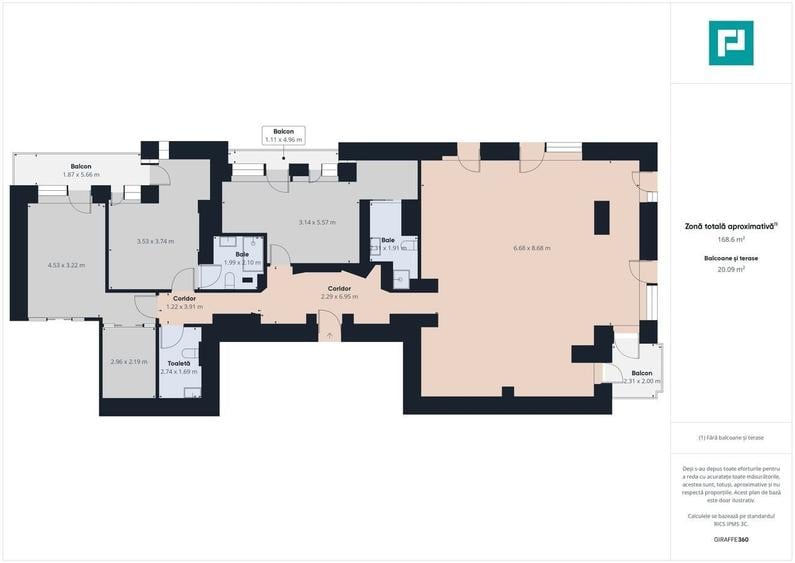 Apartament cu 4 camere decomandat în Barbu Văcărescu
