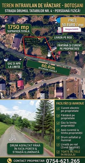 Teren de 1750 mp, în Central