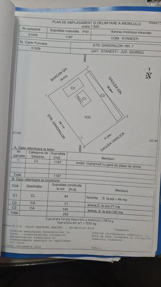 Casă cu 3 camere cu Teren 1870 Mp în Stănești