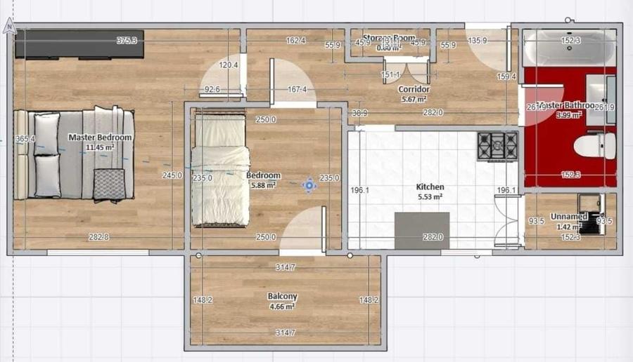 Apartament cu 2 camere decomandat în Central