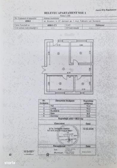 Apartament cu 2 camere în Fălticeni