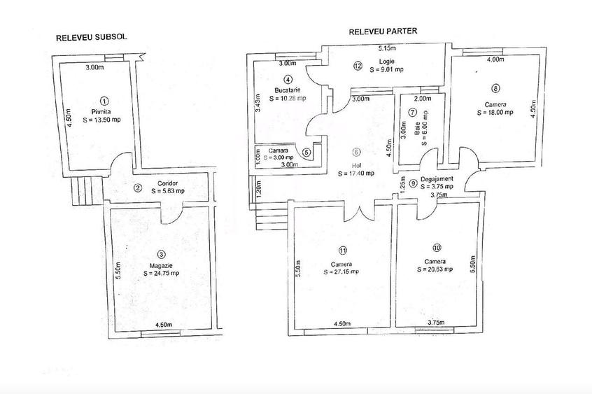Apartament cu 3 camere în Central