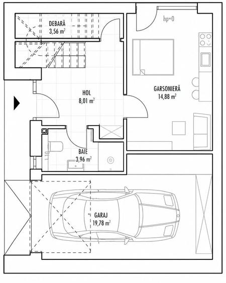 Duplex cu 4 camere cu Canalizare în Bună Ziua