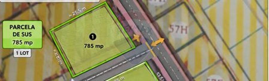 Teren Construcții intravilan de 785 mp, în Nord