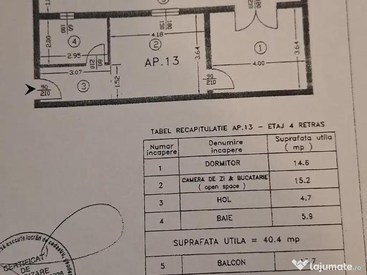 Apartament cu 2 camere semidecomandat în Chiajna