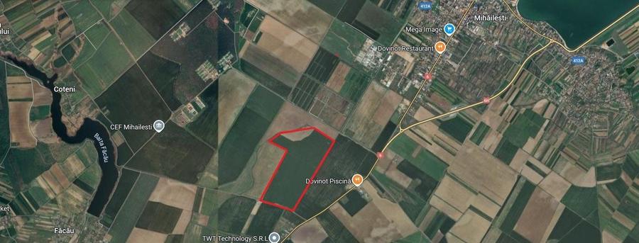 Teren agricol extravilan de 343000 mp, în Nord