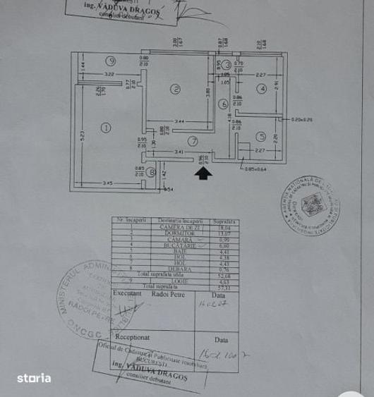 Apartament cu 2 camere decomandat în Arcul de Triumf