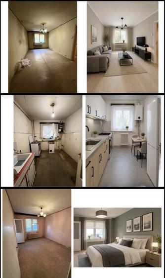 Apartament cu 3 camere semidecomandat în Nord