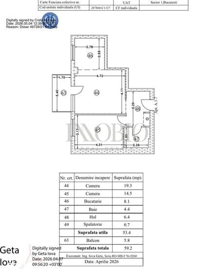 Apartament cu 2 camere semidecomandat în Sisești
