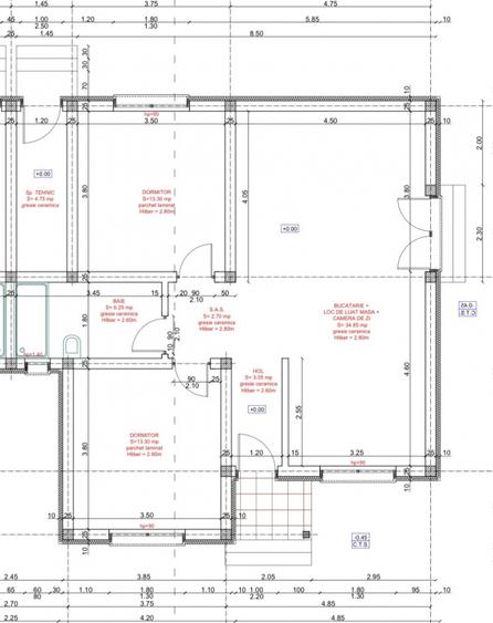 Duplex cu 3 camere cu Canalizare în Moșnița Nouă