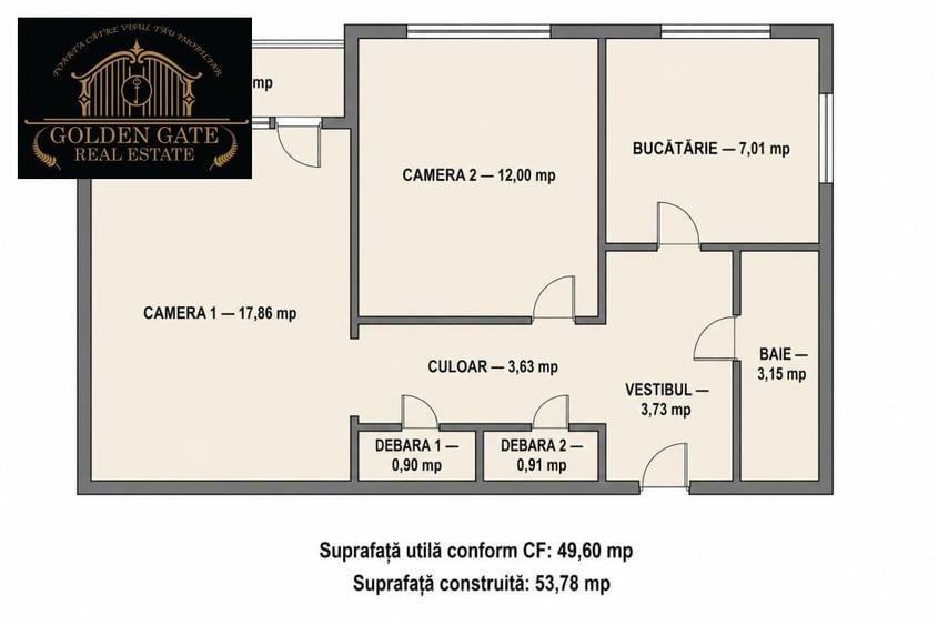 Apartament cu 2 camere decomandat în Titan