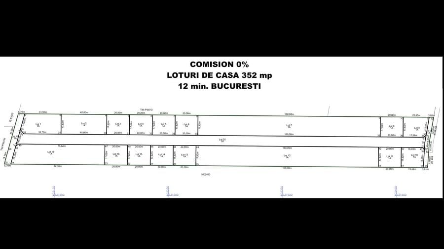 Teren Construcții intravilan de 352 mp, în Bălăceanca