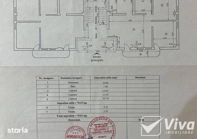 Apartament cu 3 camere semidecomandat în Bucium
