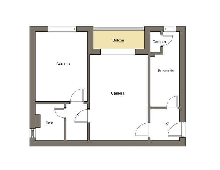 Apartament cu 2 camere semidecomandat în Aurel Vlaicu