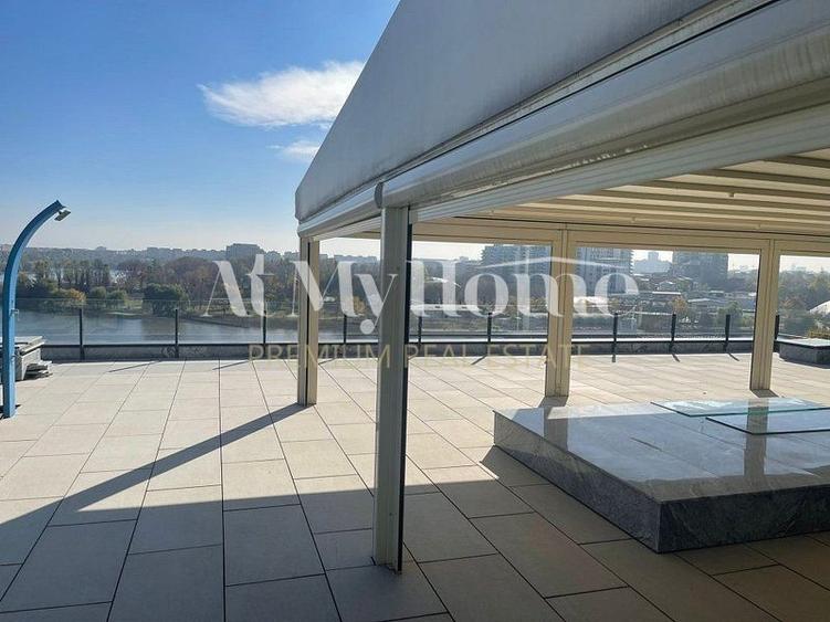 Penthouse cu 5 camere decomandat, mobilat în Barbu Văcărescu