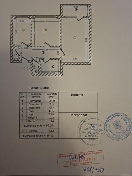 Apartament cu 2 camere decomandat, mobilat în Tei