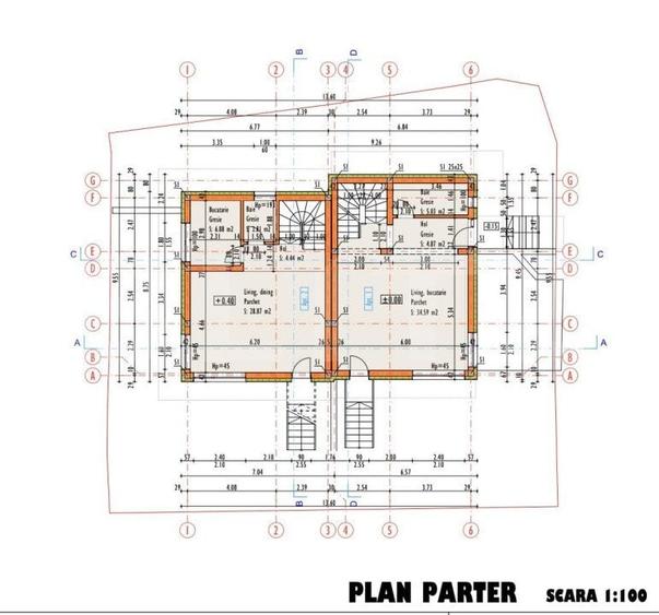 Duplex cu 5 camere cu Canalizare în Dâmbul Rotund