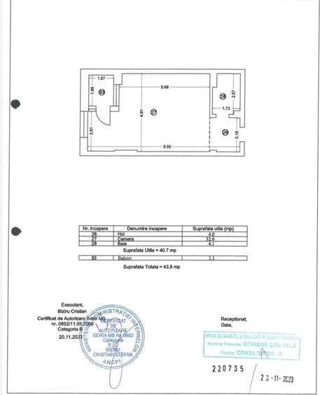 Garsonieră decomandată în Nord