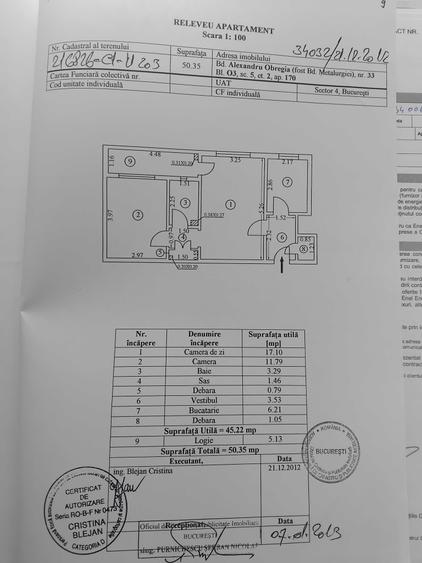 Apartament cu 2 camere semidecomandat în Berceni