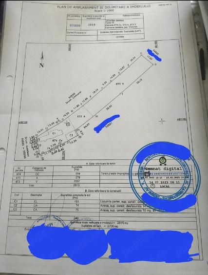 URGENT: Teren Intravilan 2.819 mp in Jari?tea (Vrancea) Pre? Fix 21.000 - 2