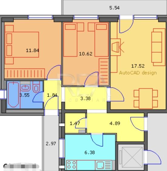 Apartament cu 3 camere decomandat, mobilat în Drumul Taberei