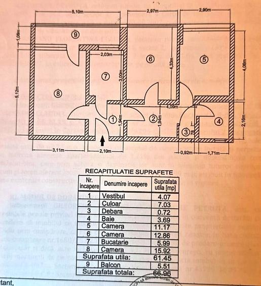 Apartament cu 3 camere decomandat în Baba Novac