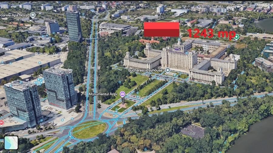Teren Construcții intravilan de 1243 mp, în P-ta Presei Libere