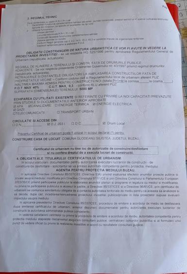 Teren de 5000 mp, în Cotorca